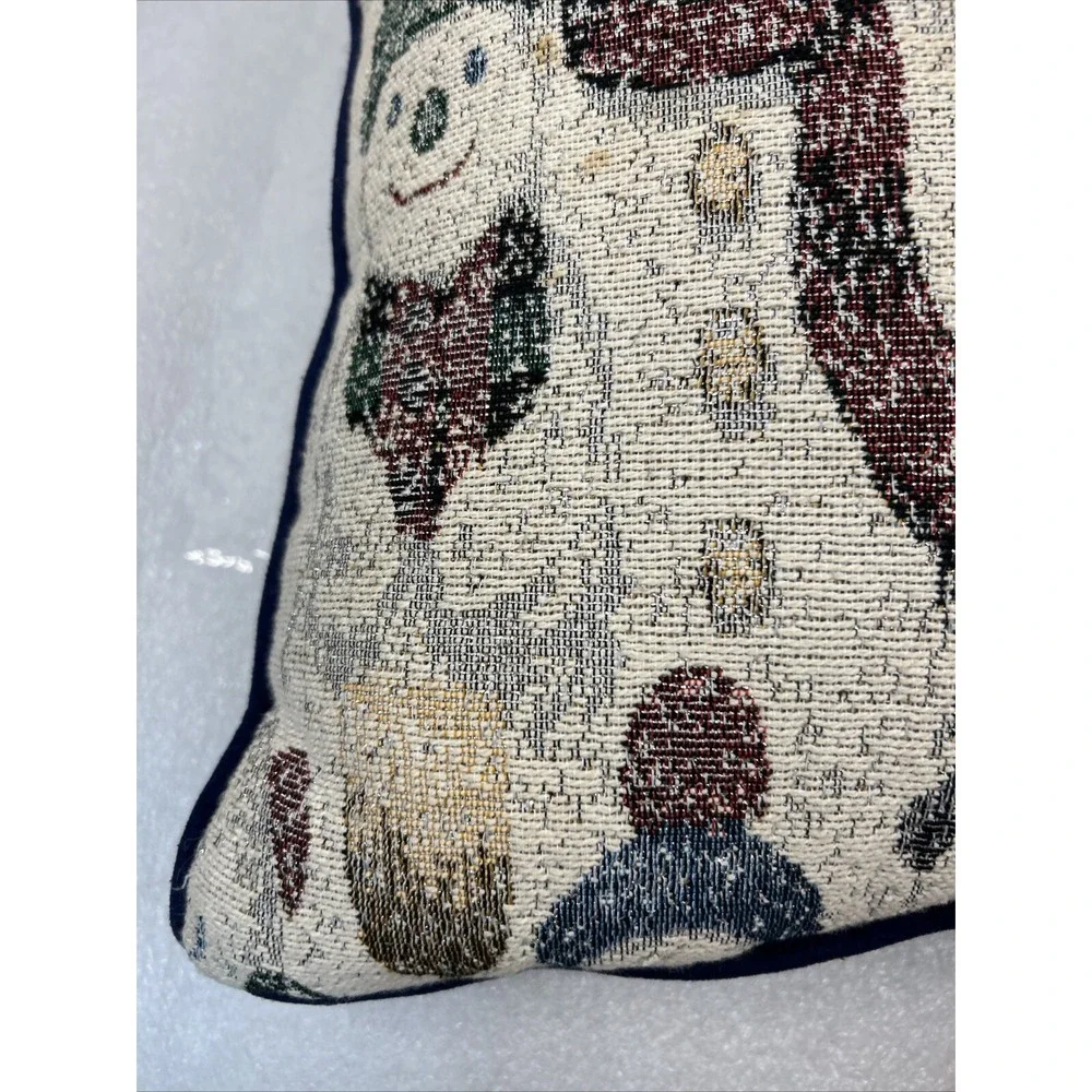 Fashion Throw Pillow  Christmas Holiday Snowman Winter Decor